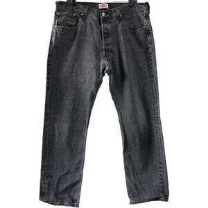 Levi’s 501 Original Men’s 36x30 Black Button Fly Straight Leg Jeans.